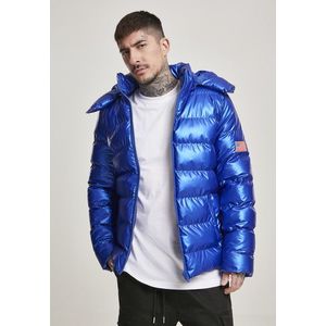 Mr. Tee NASA Insignia Metallic Puffer Jacket blue - S vyobraziť