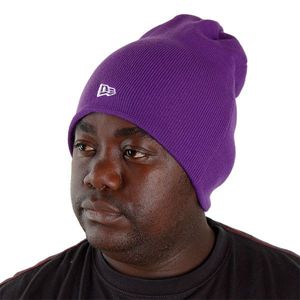 New Era Basic Long Knitt Beanie Purple - UNI vyobraziť