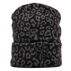 Zimná čapica New Era Womens MLB Leopard Cuff Knit Black - UNI vyobraziť