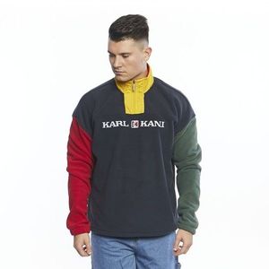 Sweatshirt Karl Kani Retro Block Troyer navy/red/green/yellow - L vyobraziť