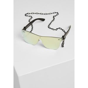 Urban Classics 103 Chain Sunglasses black/gold mirror - UNI vyobraziť