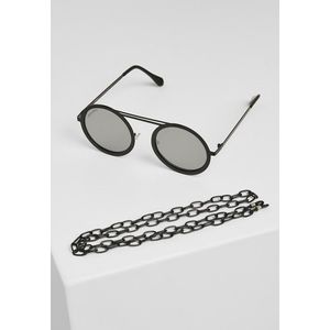 Urban Classics 104 Chain Sunglasses silver mirror/black - UNI vyobraziť