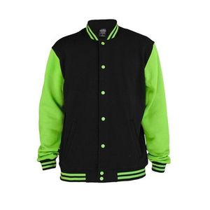 Urban Classics 2-Tone College Sweatjacket Black Green - M vyobraziť