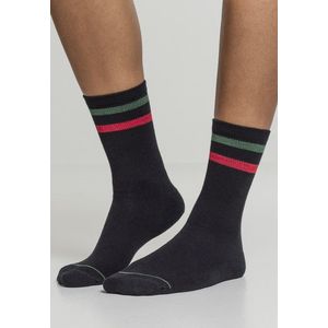 Urban Classics 3-Tone College Socks 2 Pack black/green/red - 35–38 vyobraziť