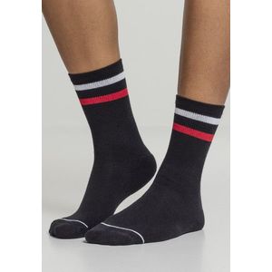 Urban Classics 3-Tone College Socks 2 Pack black/white/red - 35–38 vyobraziť
