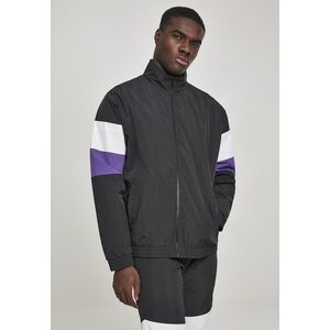 Urban Classics 3-Tone Crinkle Track Jacket blk/wht/ultraviolet - M vyobraziť