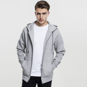 Mikina Urban Classics Basic Zip Hoody grey - S vyobraziť