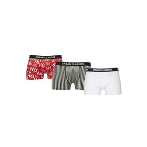 Urban Classics Boxer Shorts 3-Pack hohoho aop+blk/wht+wht - S vyobraziť