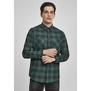 Urban Classics Checked Flanell Shirt 7 darkgreen/black - XS vyobraziť