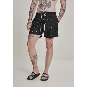 Urban Classics Embroidery Swim Shorts shark/black/white - M vyobraziť