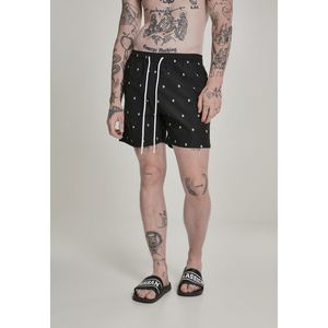 Urban Classics Embroidery Swim Shorts skull/black/white - S vyobraziť