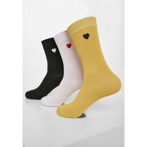 Urban Classics Heart Socks 3-Pack black/white/yellow - 39–42 vyobraziť