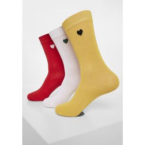 Urban Classics Heart Socks 3-Pack yellow/red/white - 39–42 vyobraziť