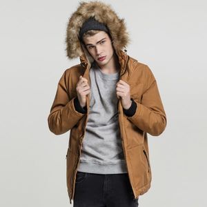 Urban Classics Heavy Cotton Imitation Fur Parka toffee - XL vyobraziť