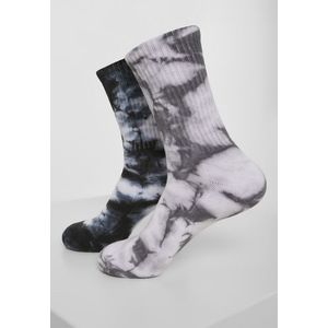 Urban Classics High Socks Tie Dye 2-Pack black/grey - 47–50 vyobraziť