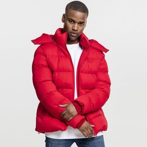 Urban Classics Hooded Boxy Puffer Jacket fire red - S vyobraziť
