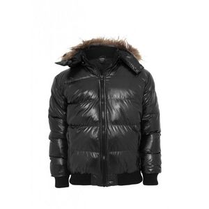 Urban Classics Hooded Bubble Fur Blouson black - XL vyobraziť