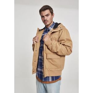 Urban Classics Hooded Cotton Jacket camel - L vyobraziť