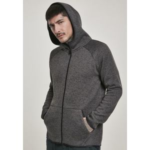 Urban Classics Knit Fleece Zip Hoody charcoal - S vyobraziť