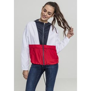 Urban Classics Ladies 3-Tone Oversize Windbreaker navy/white/fire red - M vyobraziť