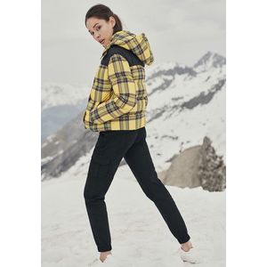 Urban Classics Ladies AOP 2-Tone Puffer Jacket brightyellow/blk - S vyobraziť