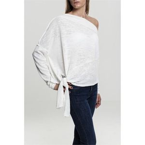 Urban Classics Ladies Asymetric Sweater white - 4XL vyobraziť