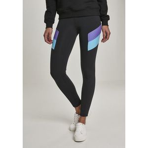 Urban Classics Ladies Color Block Leggings black/ultraviolet - 4XL vyobraziť
