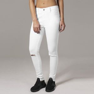 Urban Classics Ladies Cut Knee Pants white - 28 vyobraziť