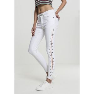 Urban Classics Ladies Denim Lace Up Skinny Pants white - 29 vyobraziť