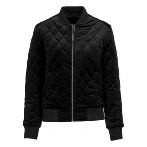 Urban Classics Ladies Diamond Quilt Velvet Jacket black - M vyobraziť