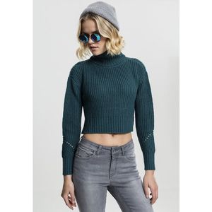 Dámsky sveter Urban Classics Ladies HiLo Turtleneck Sweater teal - XL vyobraziť