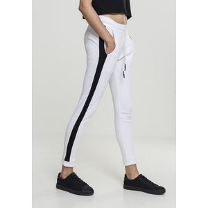 Urban Classics Ladies Interlock Joggpants white/black - S vyobraziť