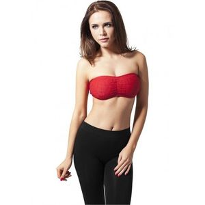 Urban Classics Ladies Laces Bandeau red - L vyobraziť