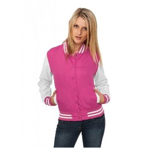 Urban Classics Ladies Light College Jacket fus/wht - S vyobraziť