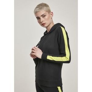Urban Classics Ladies Neon Shoulder Stripe Hoody black/electriclime - XL vyobraziť