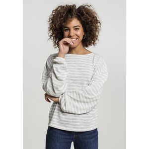 Urban Classics Ladies Oversize Stripe Pullover grey/white - XS vyobraziť