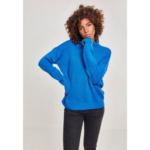 Urban Classics Ladies Oversize Turtleneck Sweater brightblue - XS vyobraziť