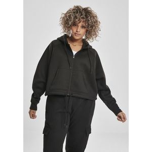Urban Classics Ladies Oversized Short Raglan Zip Hoody black - XL vyobraziť