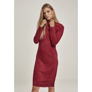 Urban Classics Ladies Peached Rib Dress LS burgundy - L vyobraziť