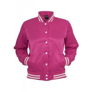 Urban Classics Ladies Shiny College Jacket fus/wht - L vyobraziť