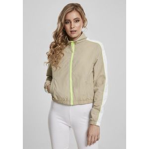 Urban Classics Ladies Short Piped Track Jacket concrete/electriclime - L vyobraziť