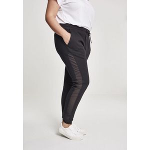 Urban Classics Ladies Tech Mesh Side Stripe Sweatpants black - 4XL vyobraziť