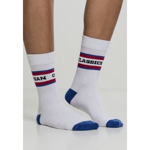 Urban Classics Logo Stripe Sport Socks 2-Pack white/red/blue - 39–42 vyobraziť