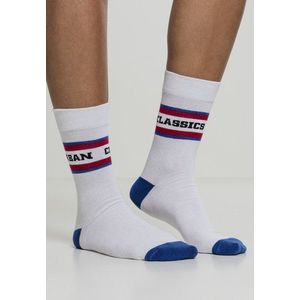 Urban Classics Logo Stripe Sport Socks 2-Pack white/red/blue - 47–50 vyobraziť