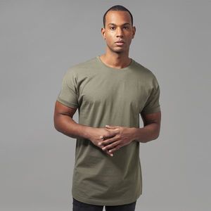 Urban Classics Long Shaped Turnup Tee olive - M vyobraziť