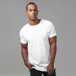 Urban Classics Long Shaped Turnup Tee white - S vyobraziť