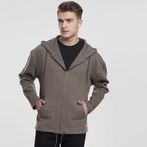 Mikina Urban Classics Long Sweat Zip Hoody army green - M vyobraziť