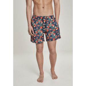 Urban Classics Pattern?Swim Shorts blk/tropical - XS vyobraziť