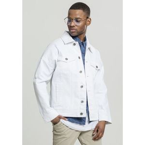 Urban Classics Ripped Denim Jacket white - S vyobraziť