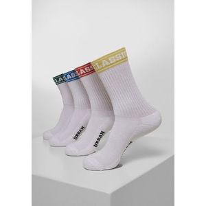 Urban Classics Short Sporty Logo Socks Coloured Cuff 4-Pack multicolor - 39–42 vyobraziť